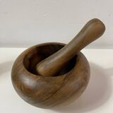Olive wood mortar and pestle