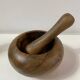 Olive wood mortar and pestle
