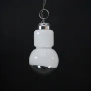 Vintage Mazzega space age chandelier in chrome and murano glass. Italy 1960