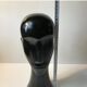 Modernist black ceramic sculpture – stylised head – 1960s