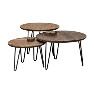 Tables gigognes en pin massif Colette