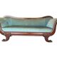 Fauteuil baroque vintage vert d'eau / Biedermeier / canapé
