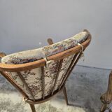 Pair of Baumann armchairs, signed, vintage Fan model