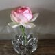 Glass flower candle holder vintage taper candle