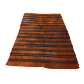 Tapis berbère marocain vintage en laine rayées
