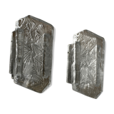Paire d’appliques de glace verre Nafa
