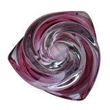 Vase Wave Val-Saint-Lambert ruby submerged design Delvenne 1950