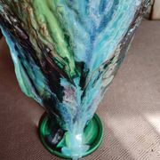 Vase corolle vintage en céramique flammée — Balma, Le Brusc (Années 50-60)