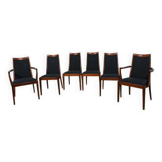6 chaise en teck du milieu du siècle par Leslie Dandy pour G-Plan, Royaume-Uni,