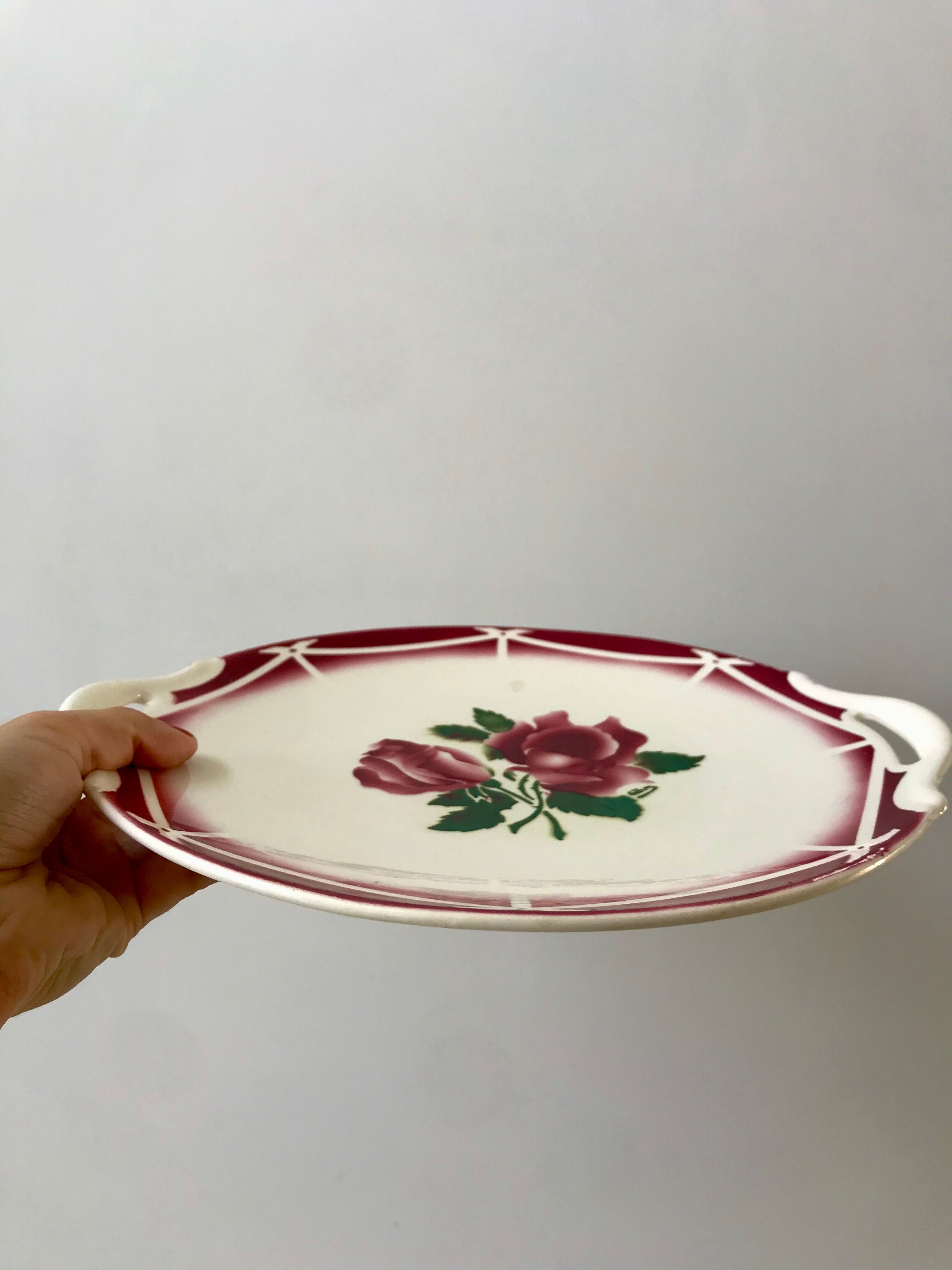 cake dish Digoin Sarreguemines model Cibon years 30-40