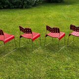 Set of 9 stacking chairs, Omstak model by Rodney Kinsman for Bieffeplast, 1960