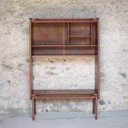 Vintage wooden furniture, Roger Landault shelf for ABC, 1950s.