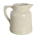 Water pitcher, beige ceramic, 1940s vintage French