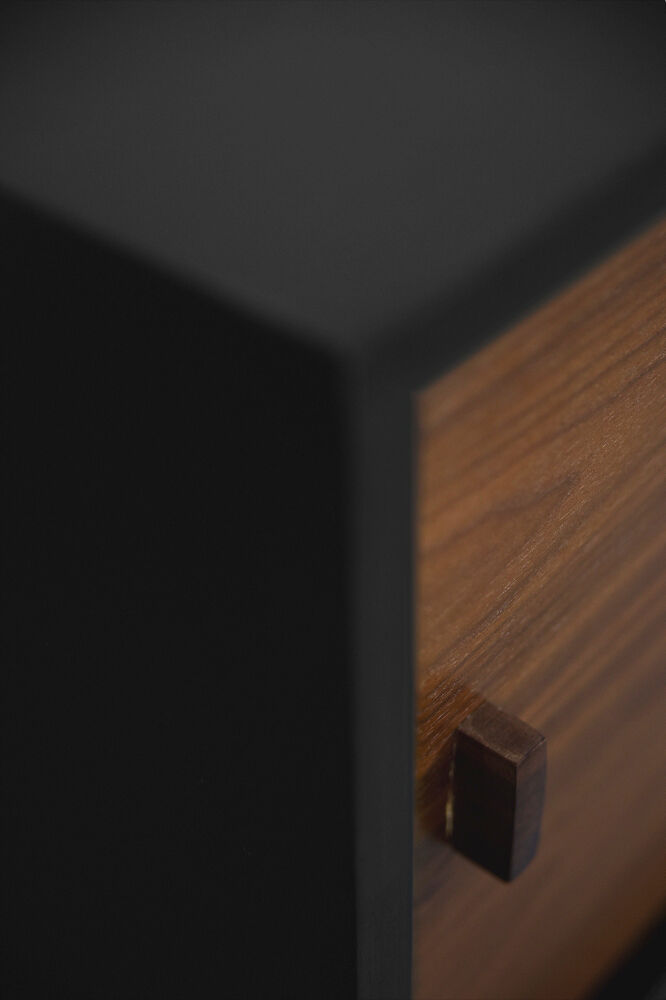 Dutch walnut sideboard with metal legs, 1960s