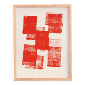 Peinture abstraite 30x40cm - rouge