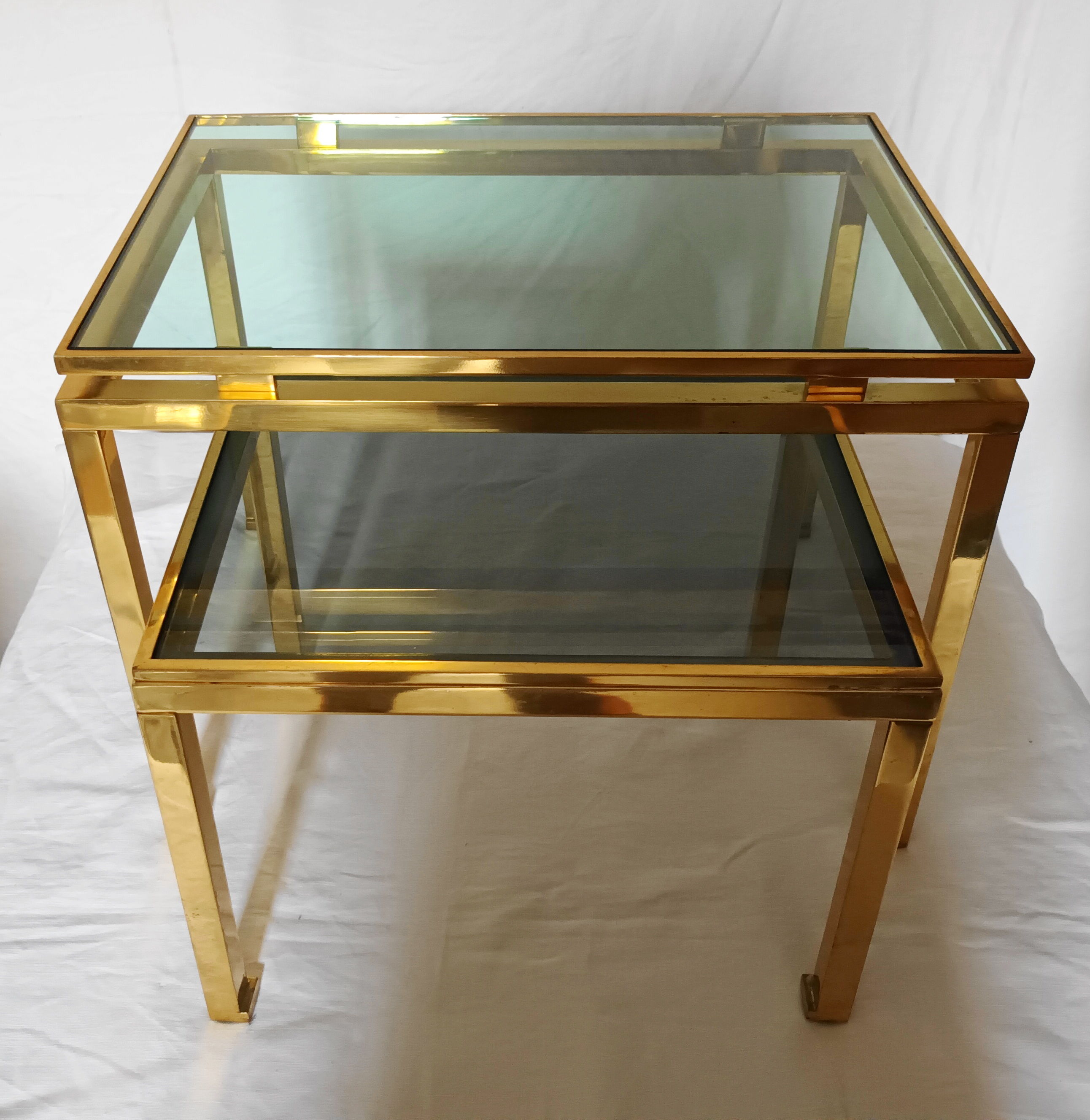 2 nesting tables by Guy Lefèvre for the Maison Jansen of the 70s