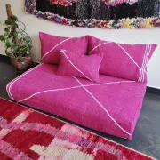 Pink Moroccan sofa cover for the floor