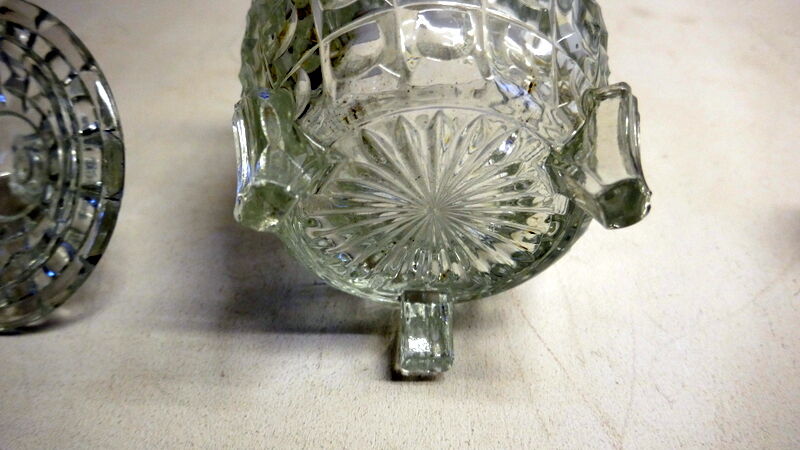 Old glass cookie jar