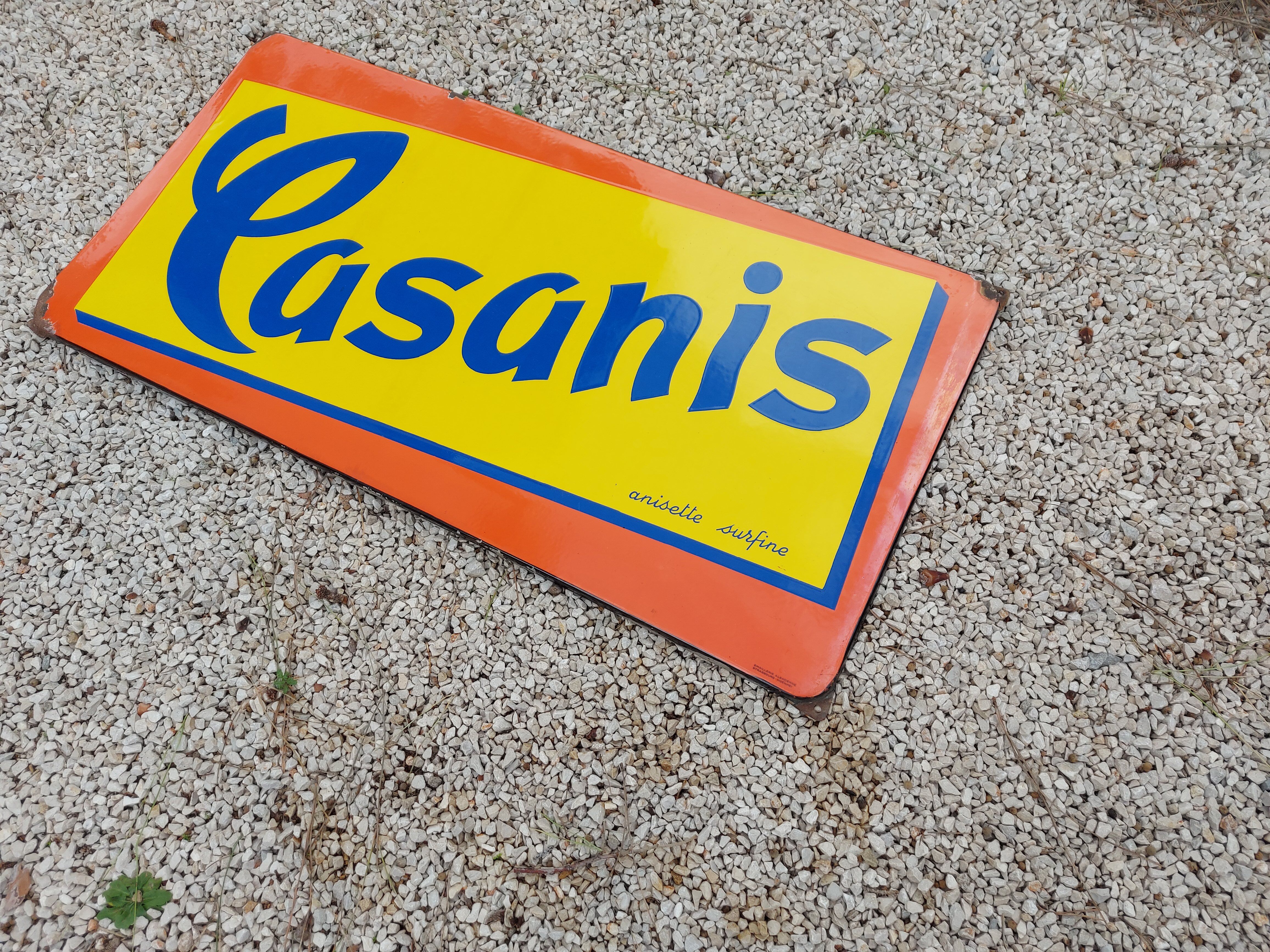 Enamel plate pastis Casa, Casanis