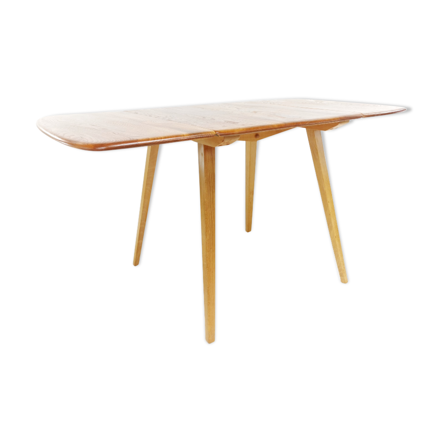 Mid century Ercol beech & elm drop leaf dining kitchen breakfast table