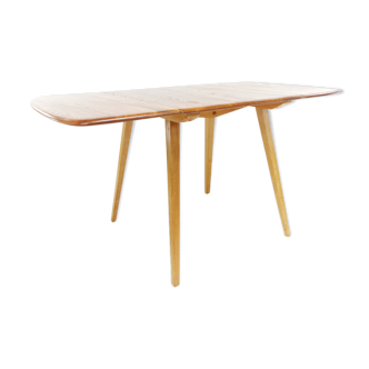 Mid century Ercol beech & elm drop leaf dining kitchen breakfast table