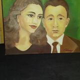 Oil on canvas signed F.Lamige.