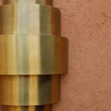 Art Deco rounded brass wall light