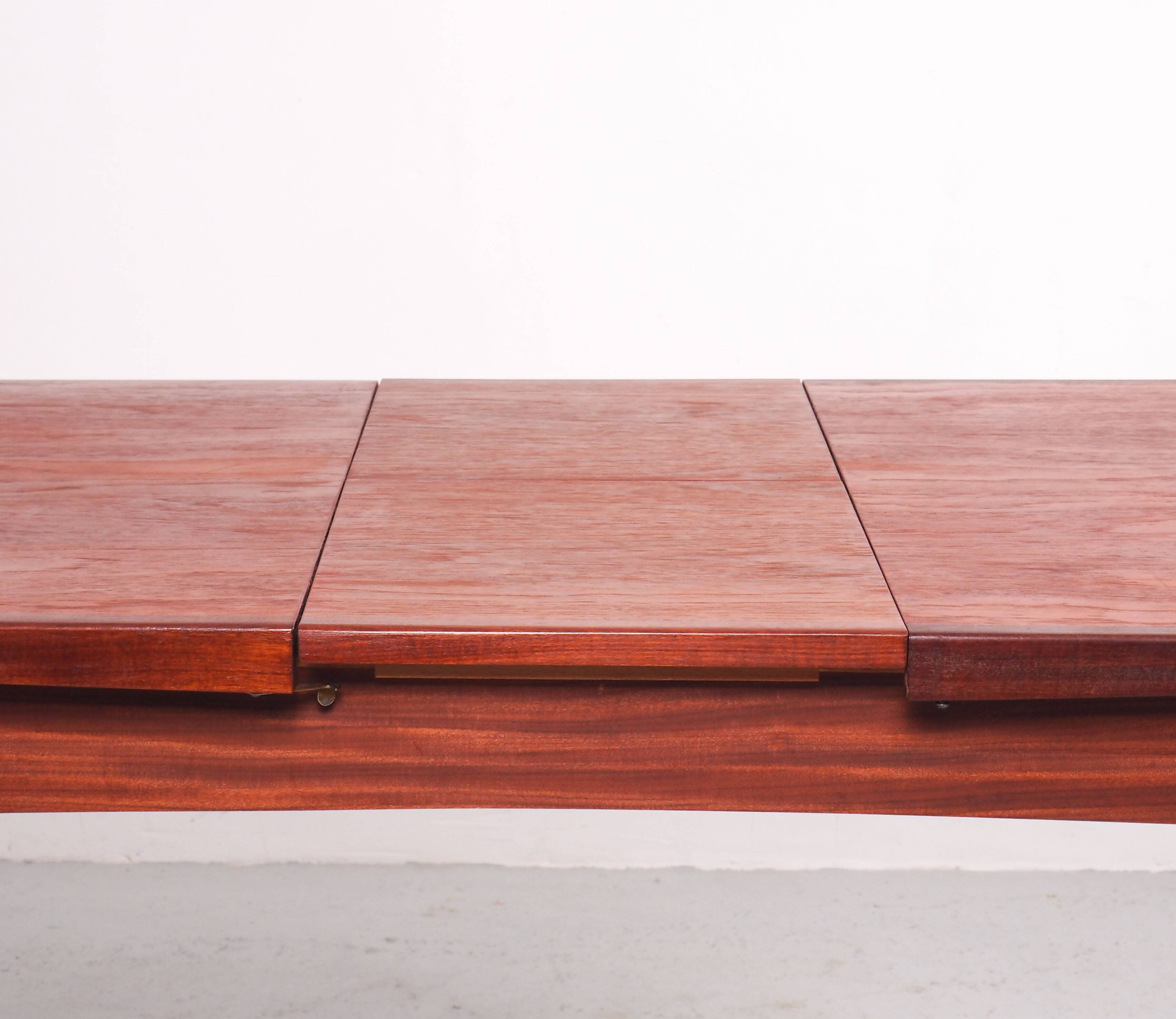 Vintage Teak Extendable Dining Table, 1960s