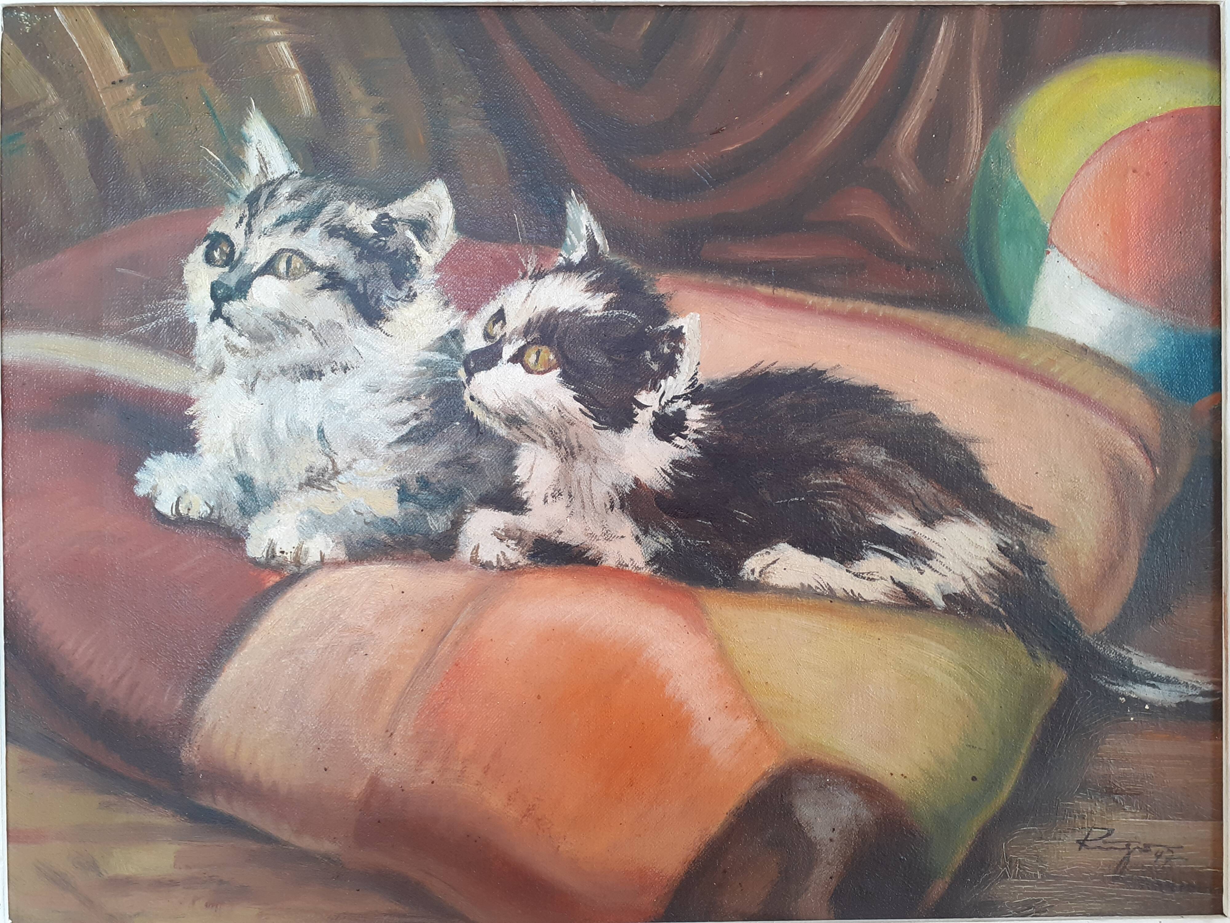 Tableau petits chats 1947