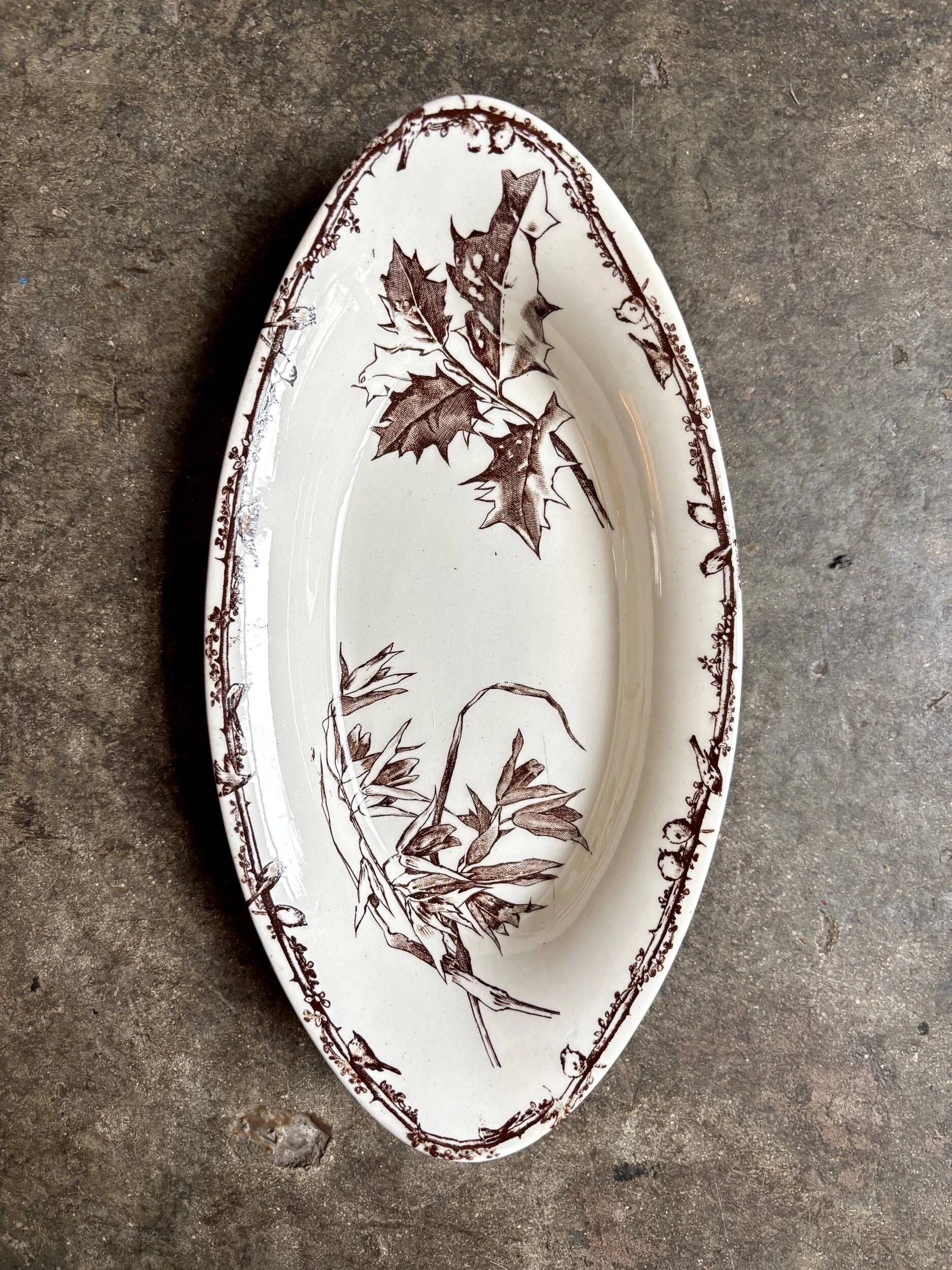 HB & Cie brown ironstone dish no. 3