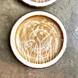 2 flat plates Midwinter in glazed stoneware, service "Shady lane"