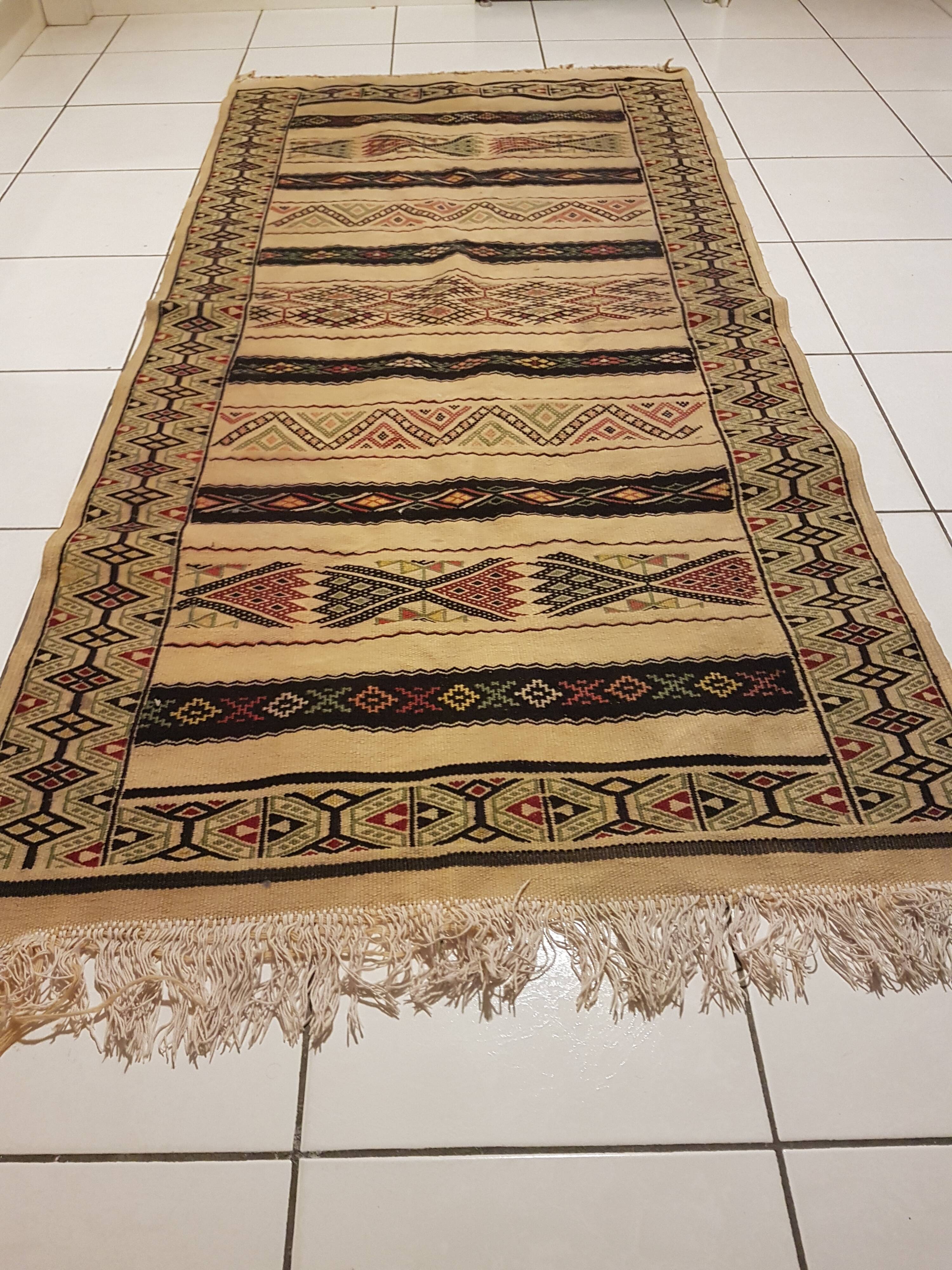 Berber kilim carpet 98x197cm 100% wool