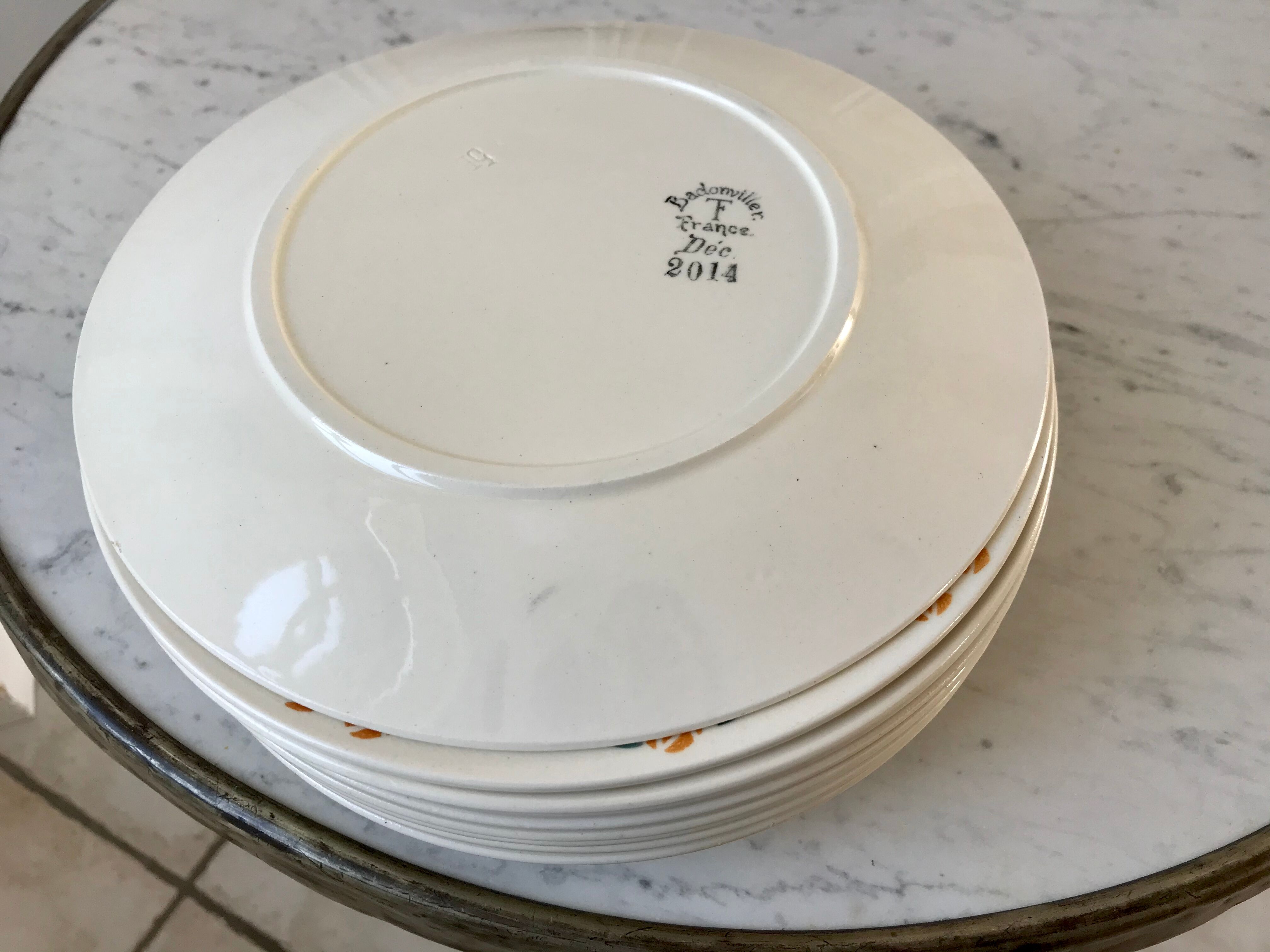 Set of 11 dessert plates Badonviller 30s