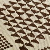 3x10 Brown Cream Kilim Runner Rug 82x320Cm