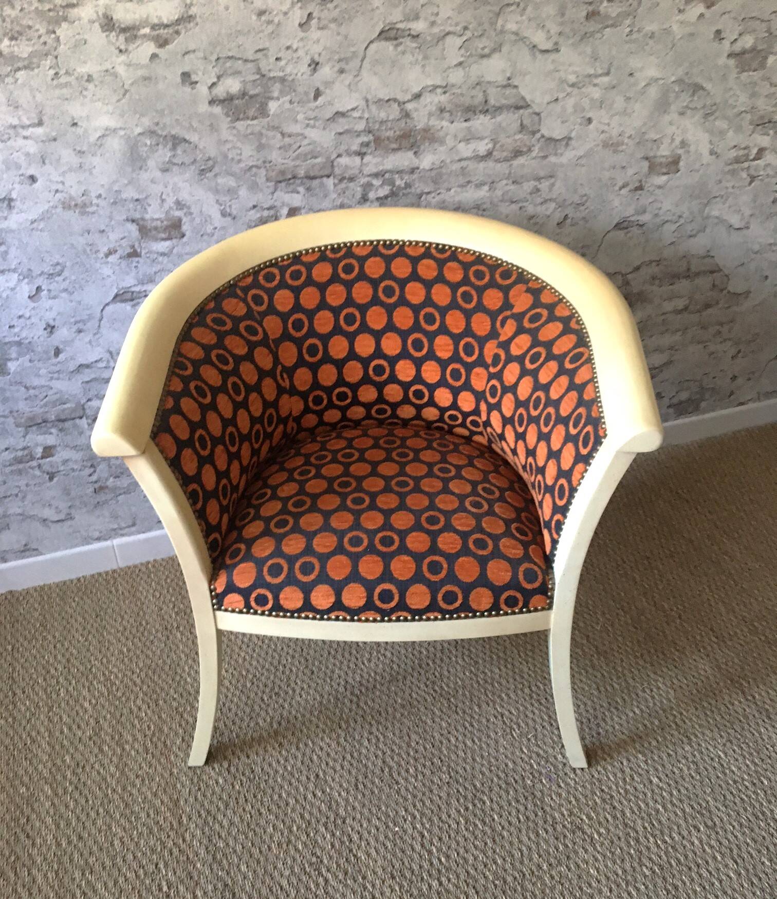 Contemporary shepherdess/marquise style armchair