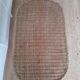 Rattan and wrought iron coffee table