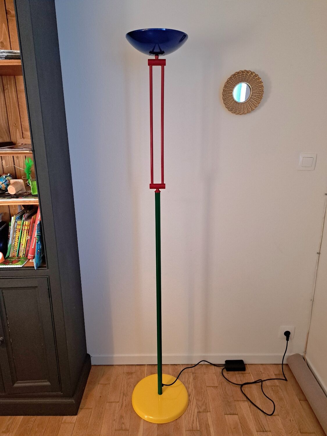 Polychrome articulated stilplast floor lamp