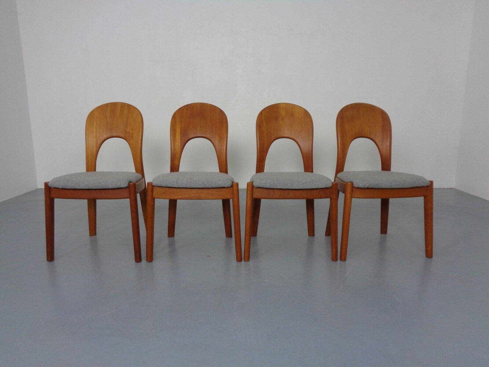 Vintage Morten Dining Chairs in Teak by Niels Koefoed for Hornslet Møbelfabrik, 1970s, Set of 4