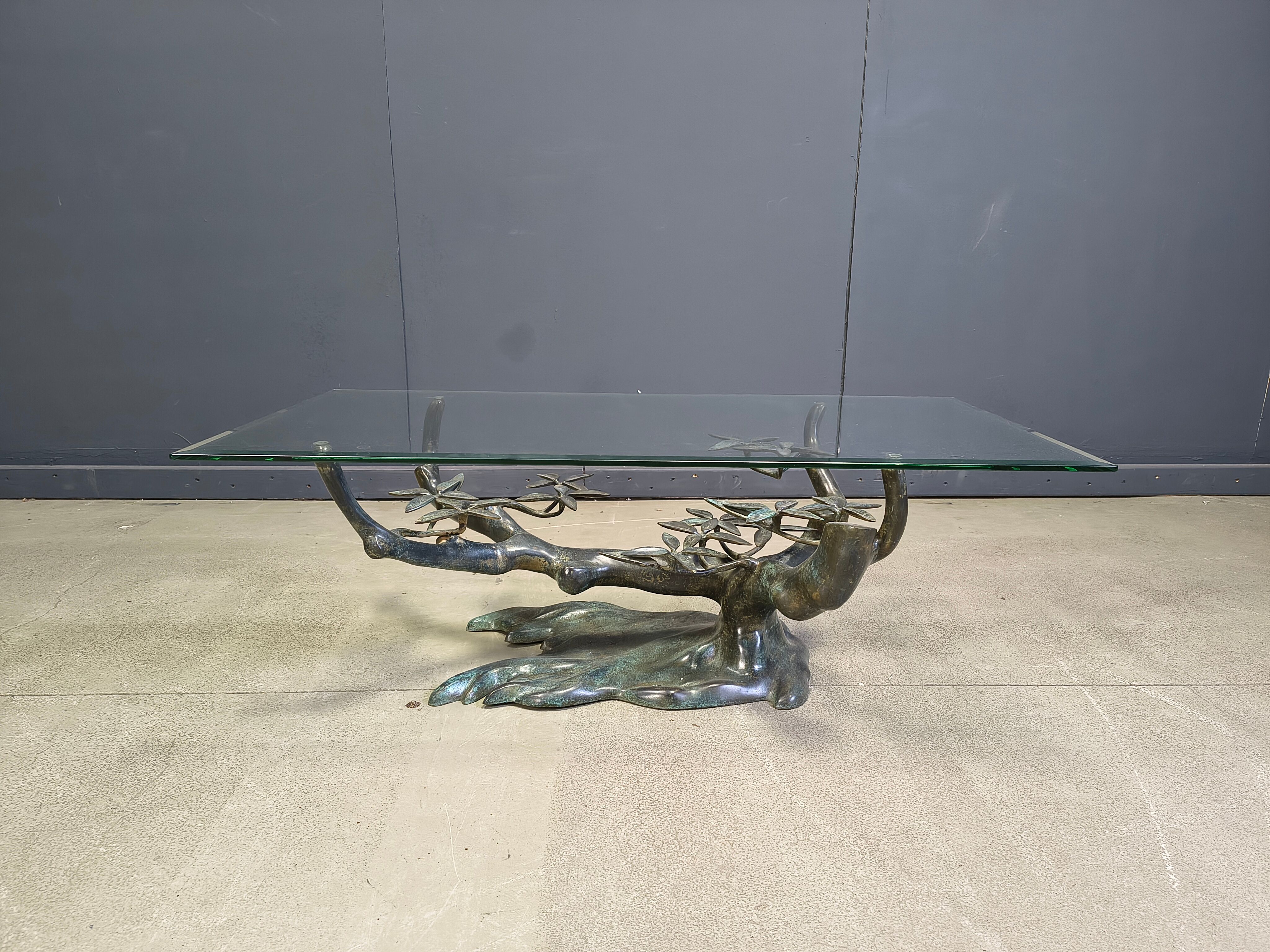 Vintage bonsai coffee table by Willy Daro, 1970s