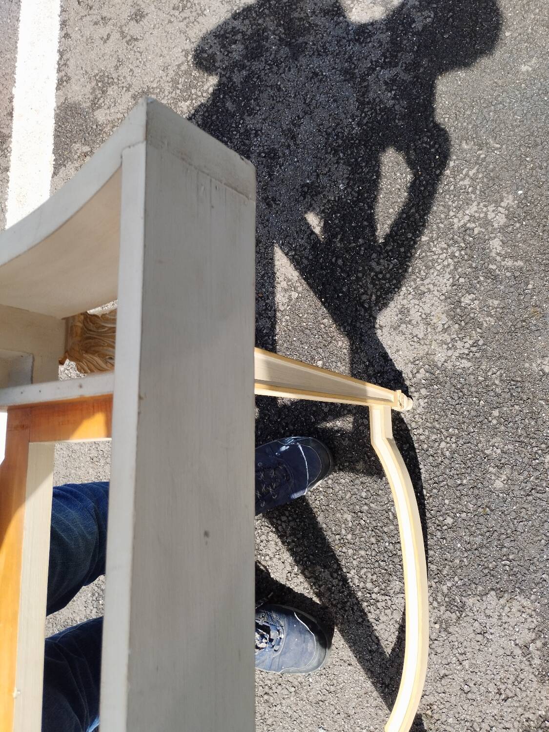 Antique Louis XVI style console with marble top