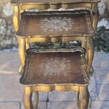 Painted wooden nesting table