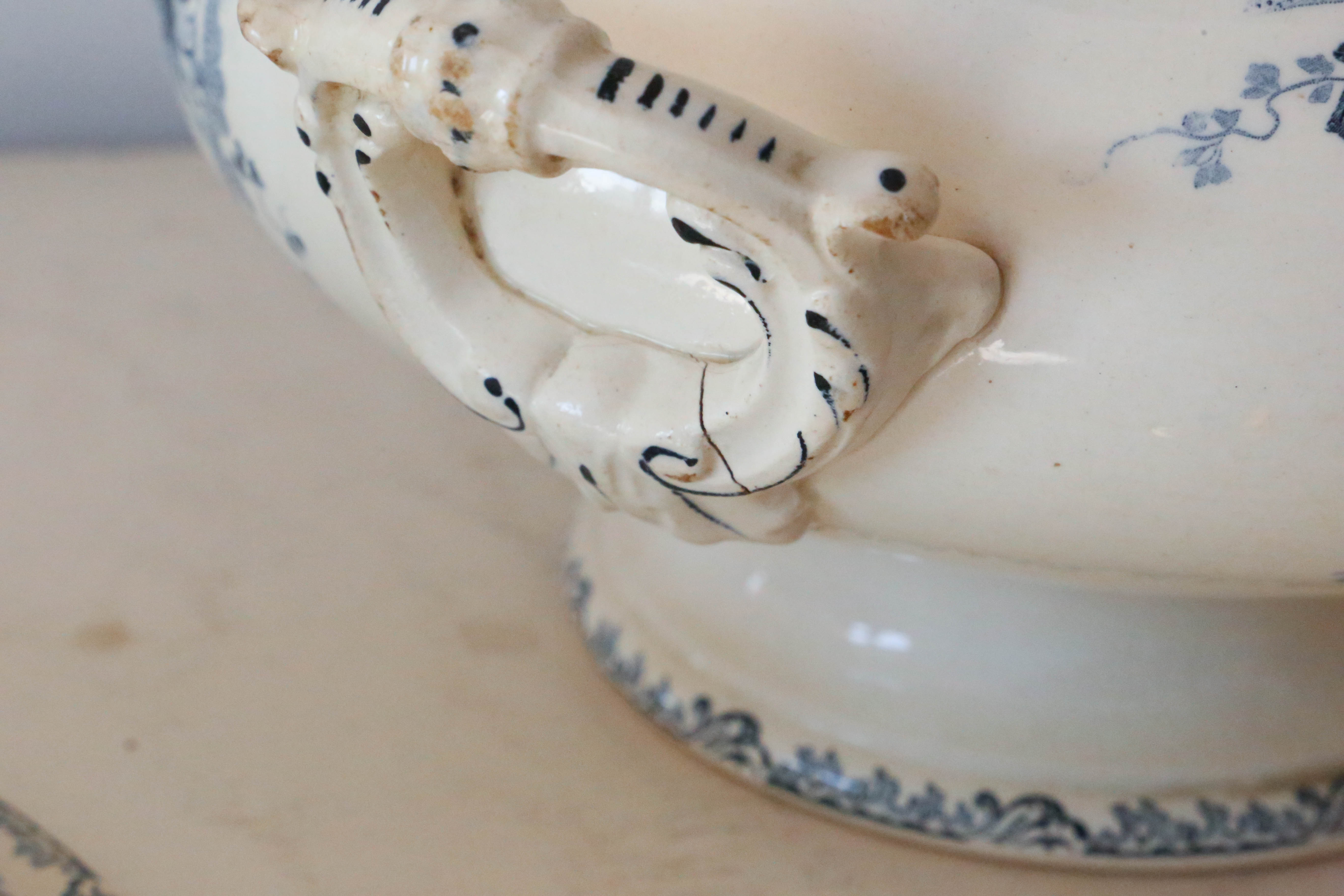 Soup bowl or salad bowl model Pornic, H. Boulenger & Cie, Terre de Fer, French manufacture