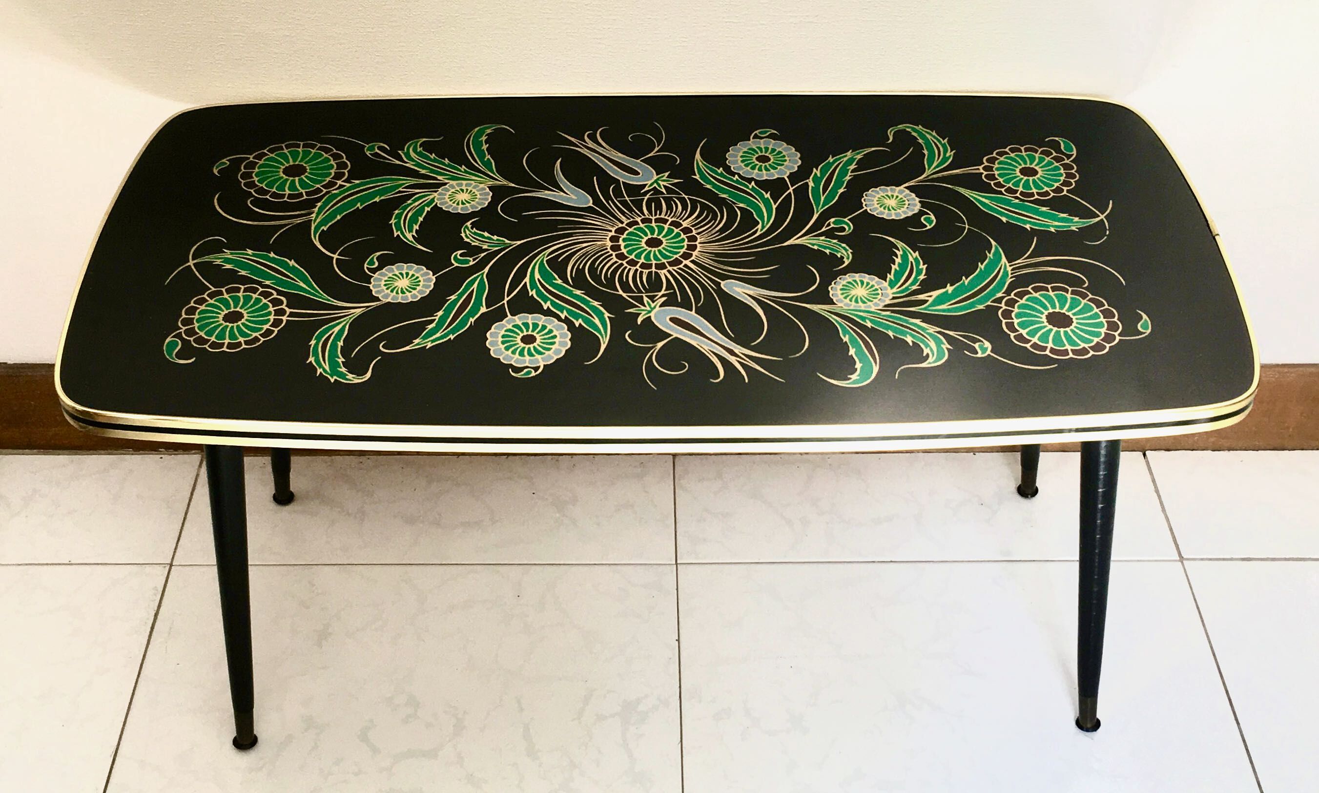 Stylized deco vintage coffee table