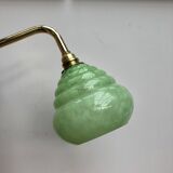 Applique tulipe en verre de Clichy vert mint