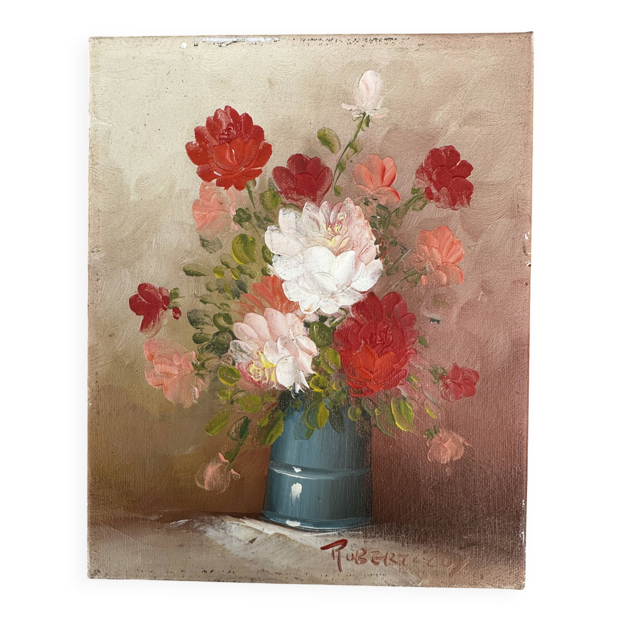 Robert Cox (1934 - 2001) - Still Life Painting Bouquet of Flowers