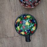 Tasting wine, bowls signed A. Dressinval, ceramist from Vallauris, 1960s.