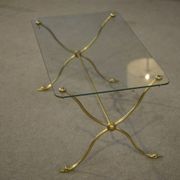 Neo-classical coffee table attributed to Maison Jansen, swan neck legs, 1940s.