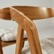 Paire de chaises scandinaves en chêne massif jaquard beige