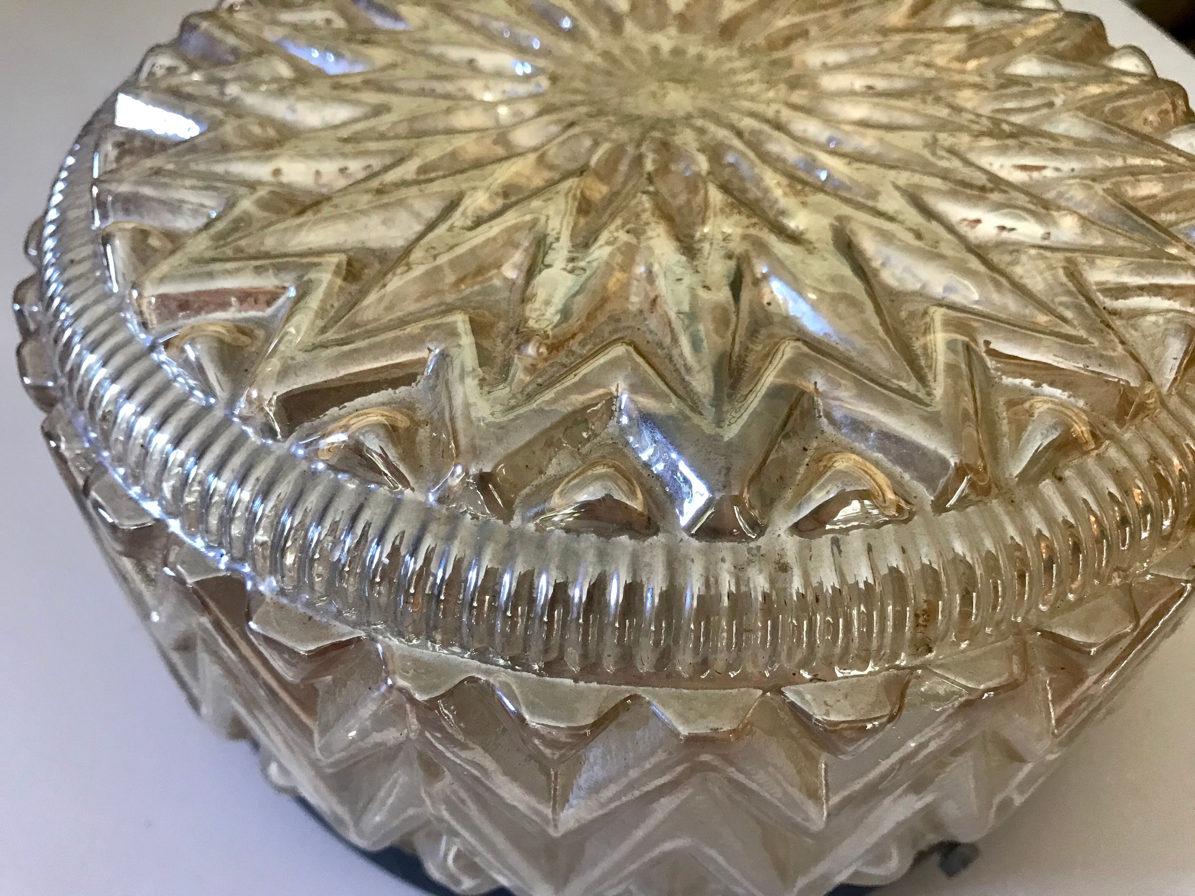 Vintage iridescent amber ceiling