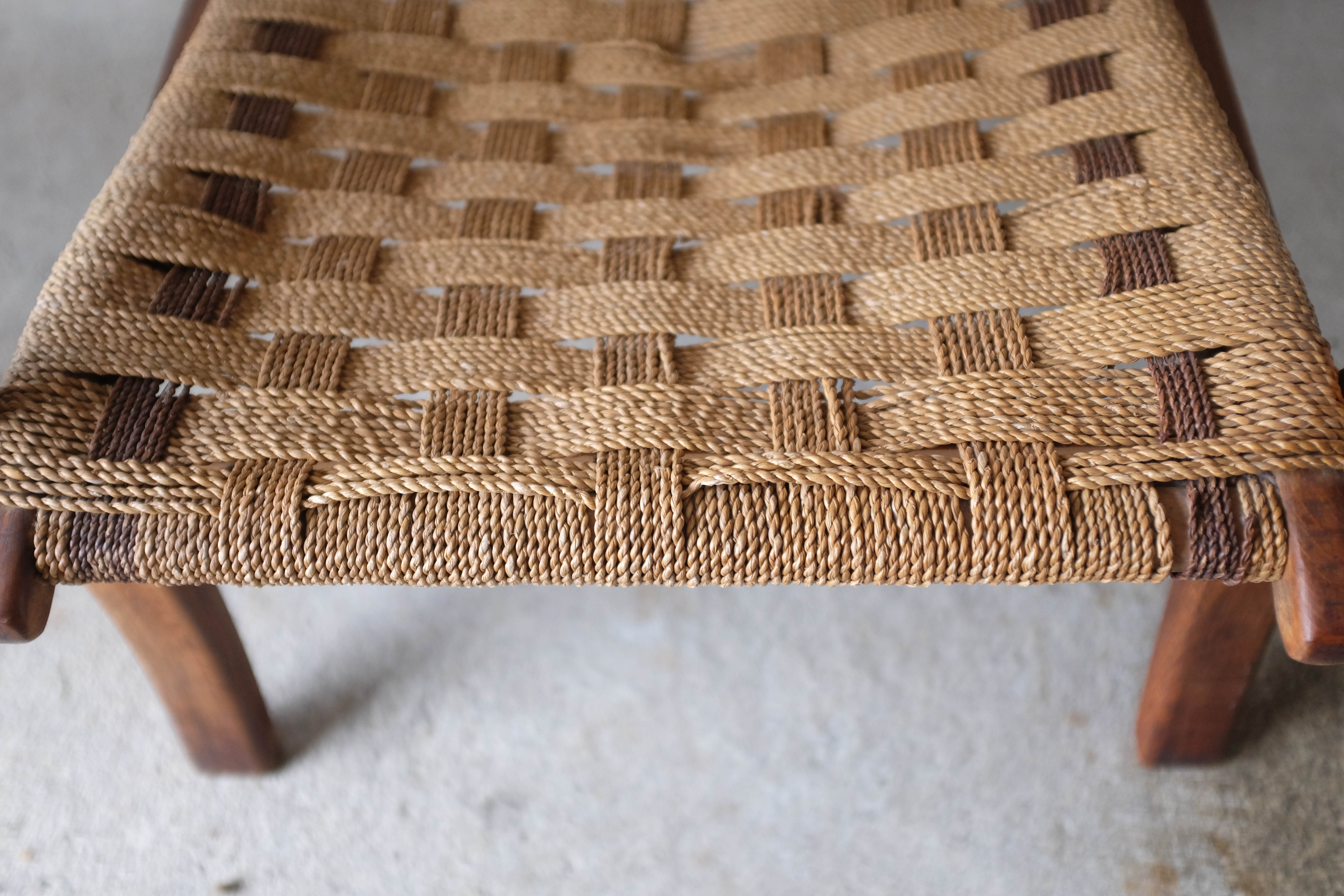 Pair of Vroom & Dreesman braided rope chairs, Netherlands, 1960s